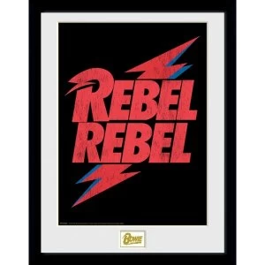 image of David Bowie Rebel Rebel Logo Collector Print