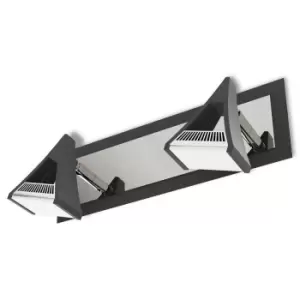 Image of Filippo Linear Spot Light 2 Light LED 10W 3000K, 900lm, Matt Black/Polished Chrome, 3yrs Warranty
