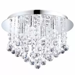 Image of Eglo Almonte Crystal Flush Ceiling Light