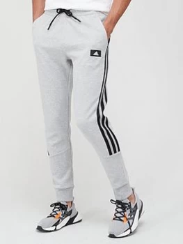 Image of adidas Future Icon 3 Stripe Pants - Grey/Black, Grey/Black Size M Men