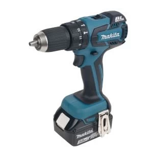 Image of Makita LXT Cordless 18V 3Ah Lithium ion Brushless Combi drill 2 batteries with DC18SD battery charger 2x 18V LXT 3.0Ah