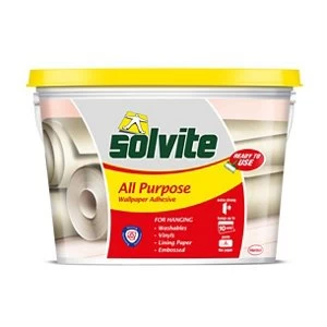 Solvite All purpose Ready for use Wallpaper Adhesive 9kg