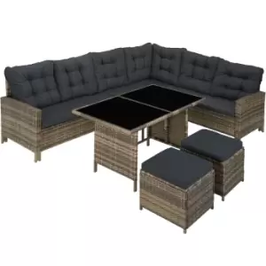 image of Tectake Garden Rattan Furniture Set Barletta - Brown