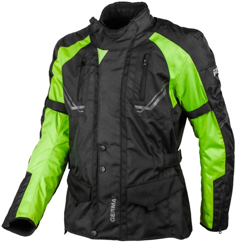 Image of GMS Taylor Motorcycle Textile Jacket, black-yellow, Size XL for Men