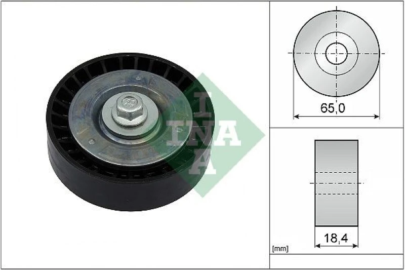 Image of Deflection / guide pulley, V-ribbed belt INA 532 0913 10