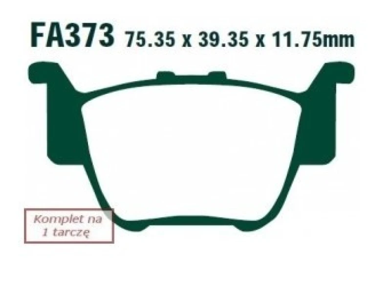 Image of EBC Brakes FA373R Brake pad set Brake Pad Set,disc brake (402)