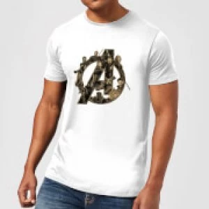 Image of Marvel Avengers Infinity War Avengers Logo T-Shirt - White - 3XL