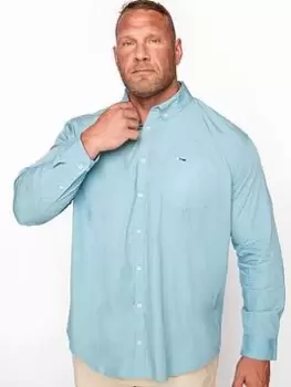 Image of BadRhino Essential Long Sleeve Poplin Shirt - Blue, Size 1Xl, Men