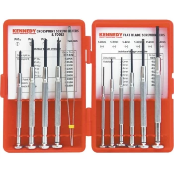 11-Pce Precision Screwdriver & Tool Set - Kennedy