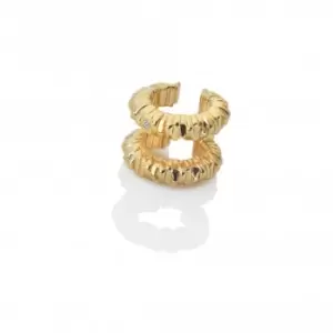 image of 18ct Gold Plated Sterling Silver Believe Double Ear Cuff DE669