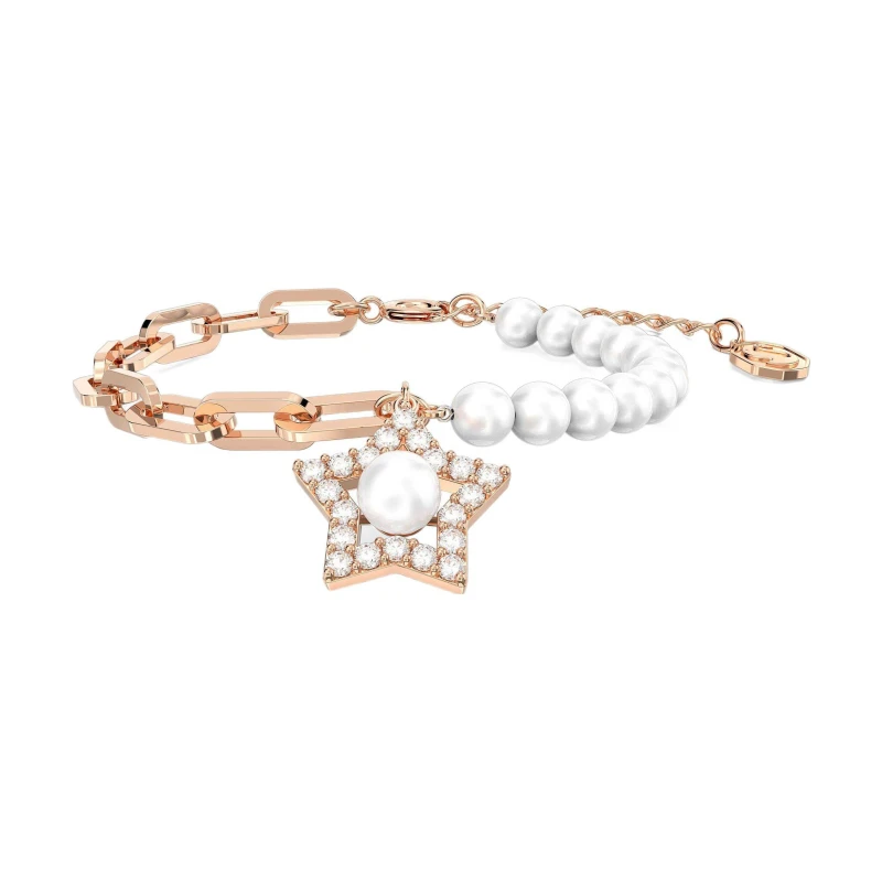 Image of Stella Crystal Star White Rose Gold-tone Plated Bracelet 5645461