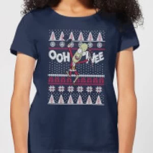 image of Rick and Morty Ooh Wee Womens Christmas T-Shirt - Navy - L