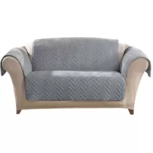 Image of Ashley Mills Chevron Furniture Protector (Chair) (Grey) - Grey