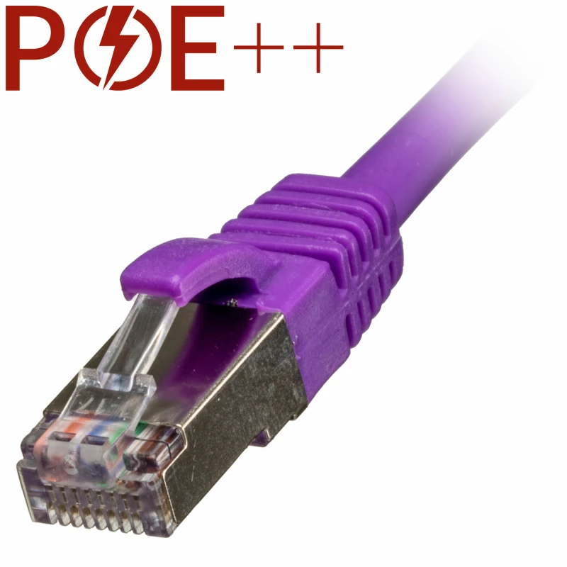 Image of Cablenet 0.5m Cat6a RJ45 Violet S/FTP LSOH 26AWG Snagless Booted Patch