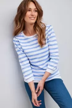 Polly ¾ Sleeve Stripe Jersey Top