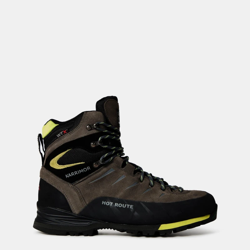 Image of Karrimor Hot Route Waterproof Walking Boots Mens Charcoal/Lime male 7 (41)