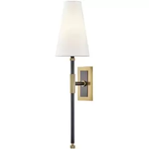 Image of Lampe avec abat jour Bowery Acier Laiton Vielli ampoules 54,6cm