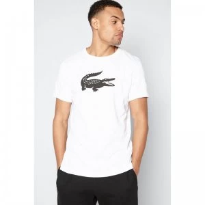 Image of Lacoste Oversized White Croc T-Shirt