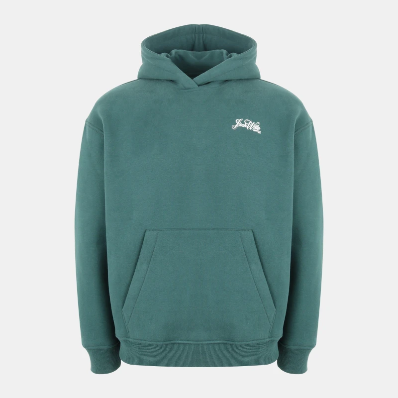 Image of Jack Wills Womens JW Script Hoodie Green/White female 6 (2XS)