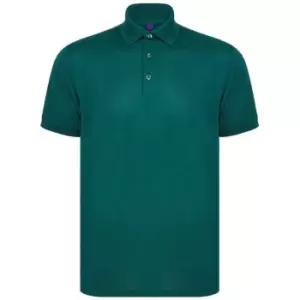 image of Henbury Mens Piqu Polo Shirt (XS) (Bottle Green)