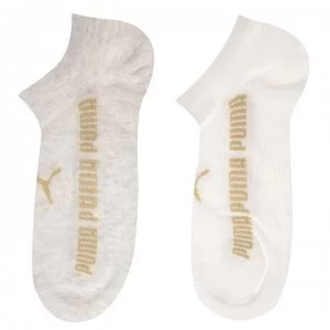 image of Puma 2 Pack Ankle Socks - White