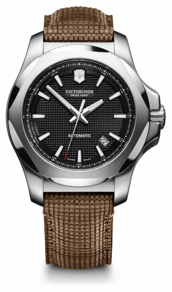 Image of Victorinox 241836 I.N.O.X Mechanical Black Dial Wooden Strap Watch