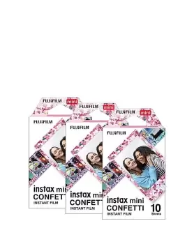 image of Fujifilm Instax Mini Instant Photo Film - Confetti, 30 Shot Pack