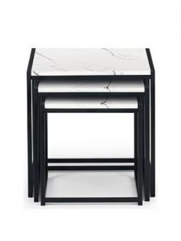 Julian Bowen Tribeca Nest Of 3 Tables - White