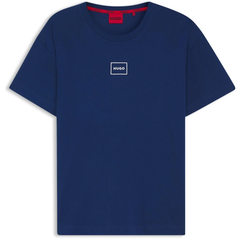 Image of Hugo Logo T-Shirt Medium Blue 428 male X Large