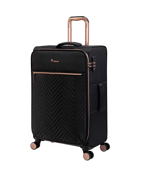 image of IT Luggage Bewitching VWWMB Medium Expandable Black Suitcase