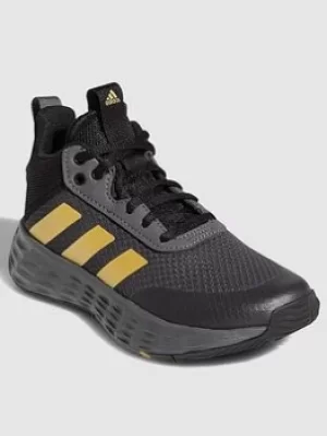 Image of Adidas Kids Ownthegame 2.0, Grey/Gold, Size 10
