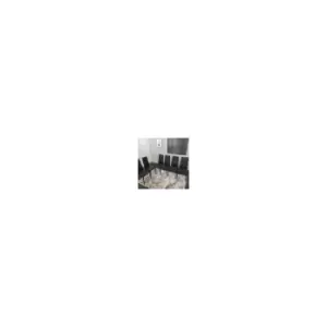 Image of X6 Black leather chairs kitchen dining chairs Kosy Koala Black