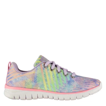 Image of Fabric Flyer Runner Childrens Trainers - Blossom