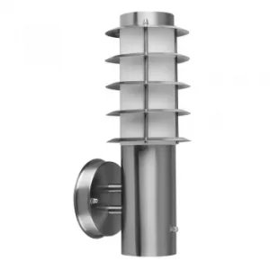 Image of Wharf IP44 Dusk 'til Dawn Wall Lantern in Brushed Chrome