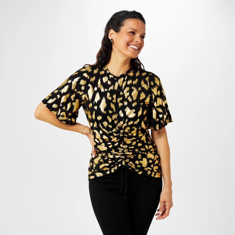 Image of Biba Biba Keyhole Jersey Top - Multi Multi 8