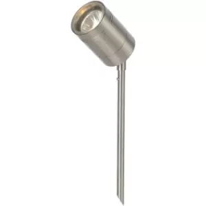 image of Lucide Lighting - Lucide arne-led - Spike Garden Spotlight Outdoor - Ø6,3cm - LED - GU10 - 1x5W 2700K - IP44 - Satin Chrome