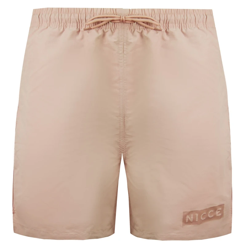 Image of Nicce Mens Stretch Waist Pink Crib Swim Shorts Size: Small Pink Male S