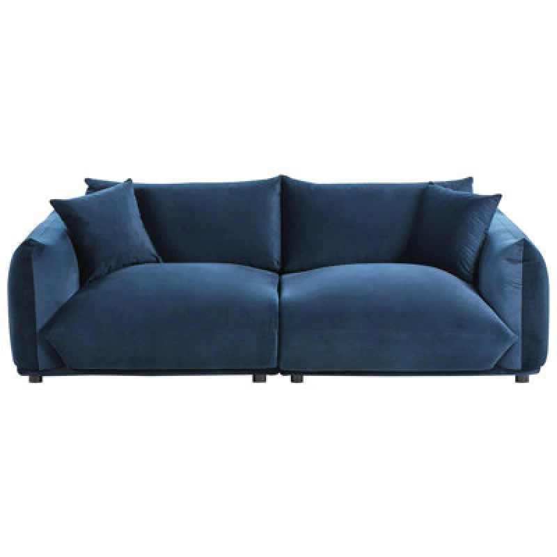 Image of Beliani Sofa 3 Seater Luvos Velvet Dark Blue