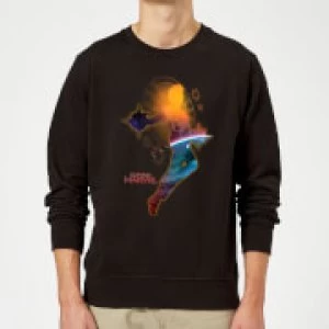 Image of Captain Marvel Nebula Flight Sweatshirt - Black