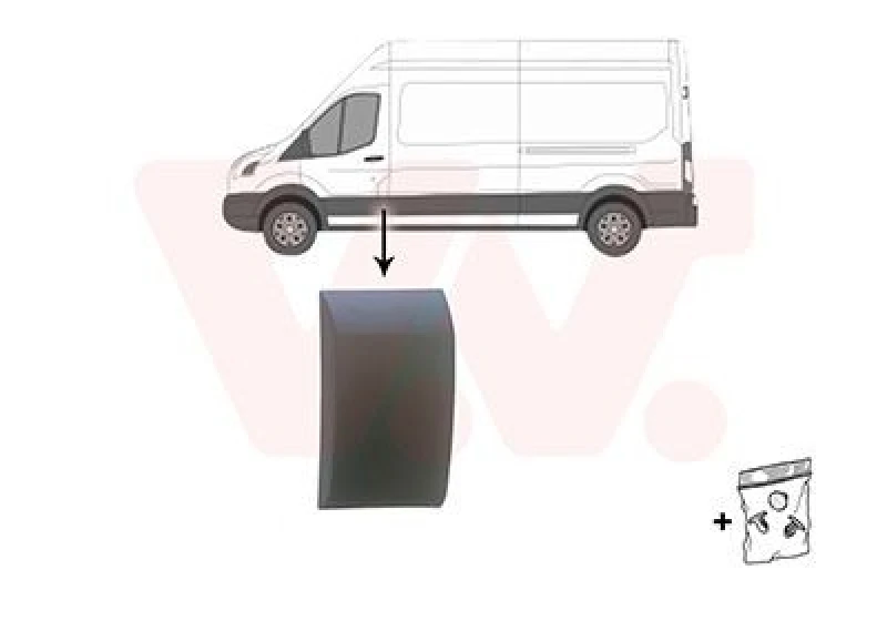 Image of VAN WEZEL Trim / Protective Strip, sidewall VAN WEZEL 1991405