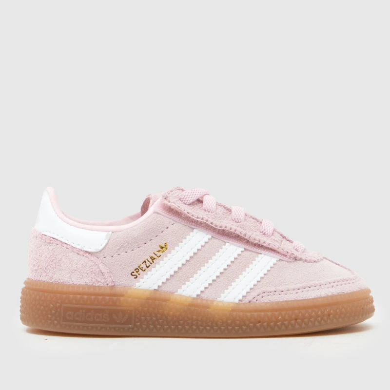 Image of adidas Originals Handball Spezial Shoes Infants Pink/White unisex C9 (26.5)
