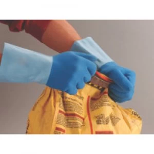 Image of Polyco Gloves Gauntlet Latex Size 10 Blue