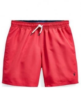 Image of Ralph Lauren Boys Classic Swimshort, Red, Size Age: 10-12 Years, M