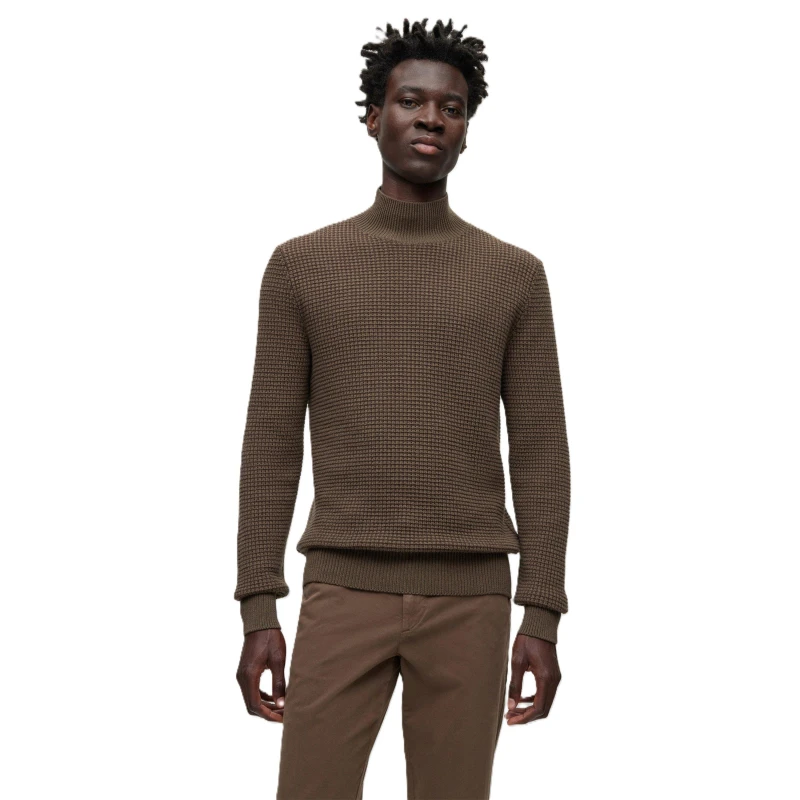 Image of Boss Mens Maurelio Knitted Crew Neck Jumper Green male 2XL