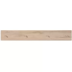 Image of Techstyle Shaker Wood Effect Wall Mounted 4 Coat Towel Robe Hanging Hooks Oak
