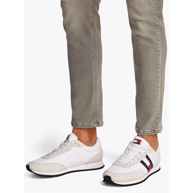 Image of Tommy Jeans Runner Casual ESS Trainers White/Navy/Red male 7 (41)