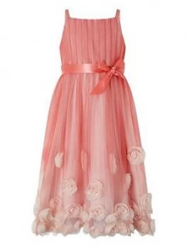 Monsoon Girls Sienna 3D Ombre Dress - Pink, Size 11 Years, Women