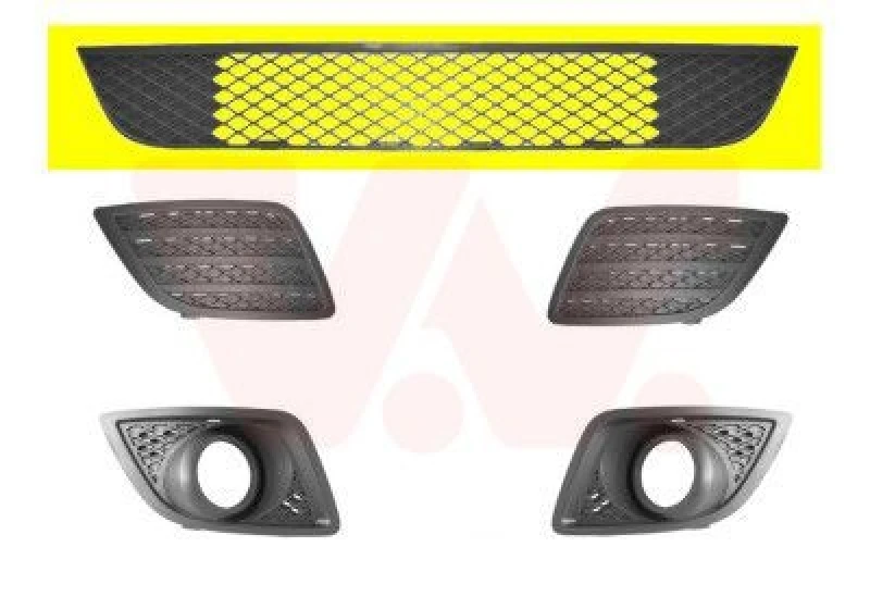 Image of VAN WEZEL Bumper grill VAN WEZEL 1806590