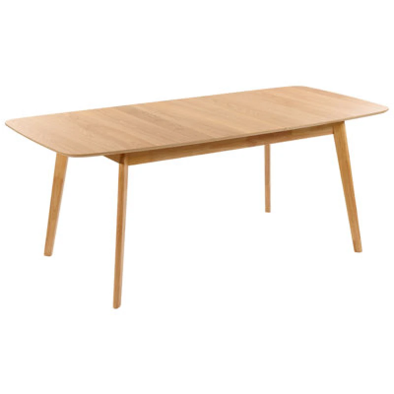 Image of Beliani Extending Dining Table Madox Light Oak 150/190 Cm 90 Cm