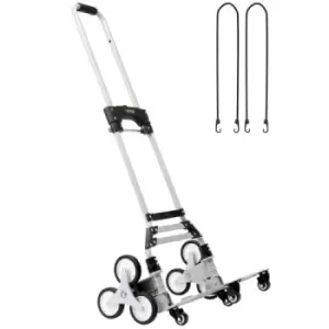 image of VEVOR Stair Climbing Cart Foldable Hand Truck 15.4''x10.6'' w/ Adjustable Handle